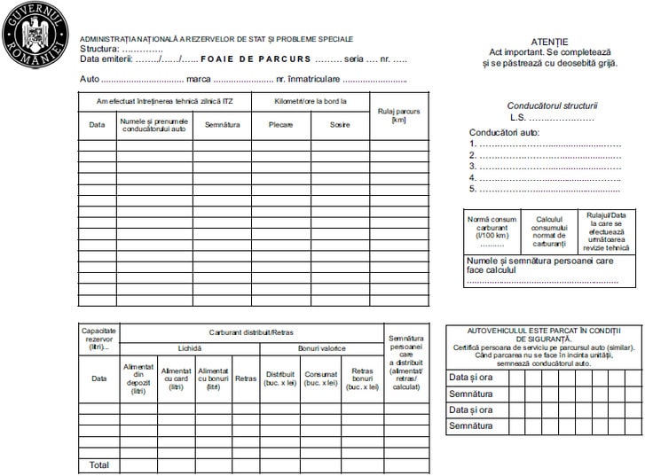 Foaia de parcurs: Legislație și obligații în România